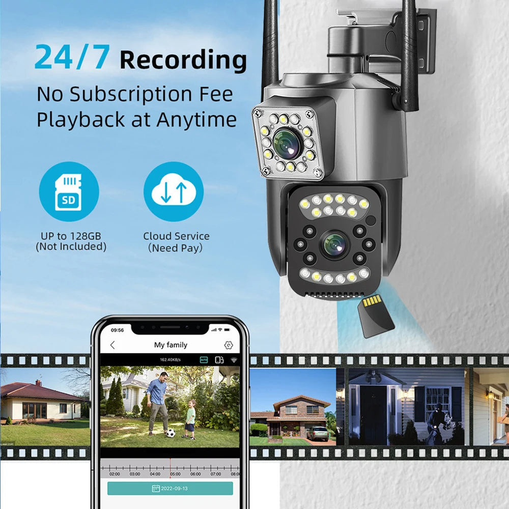 PTZ Dual Lens 4MP Camera