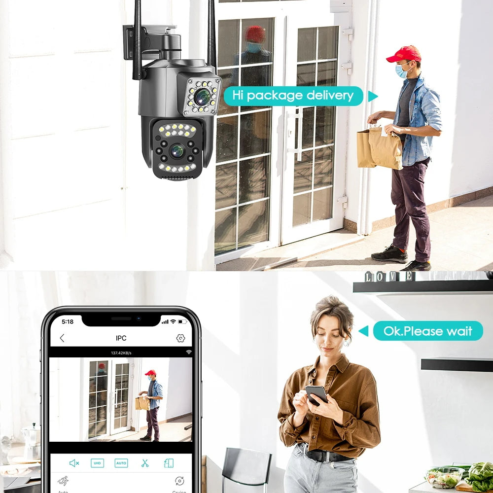 PTZ Dual Lens 4MP Camera