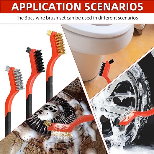 Heavy Duty Wire Brush Set (Pack of 4)