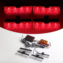Pack of 4 LED Car Grill Flashers